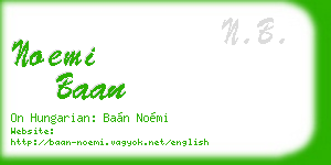 noemi baan business card